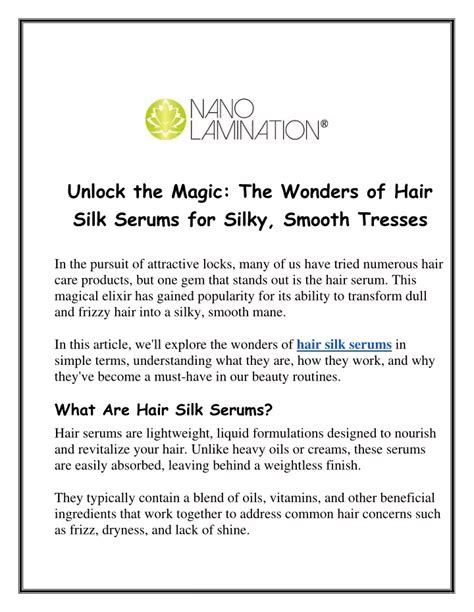 Get Rid of Frizzy Hair with the Magic of Hair Serum
